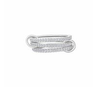 Halora Anelli Spinelli in argento da donna, con zirconia cubica, anelli per pollice, anelli nuziali, misura 6-10, 8 (P1/2), Ottone, Nessuna pietra preziosa