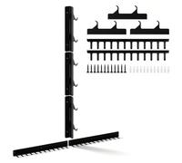 Halorin LAT Pulldown Attachments Storage Rack Wall Mounted LAT PullDown Bar Organizer in Acciaio Gym Accessories Rack con Ganci Heavy Duty per Manici, Accessori per Stazione Pesante