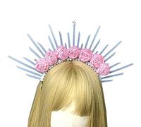 Halos Corona Fasce per capelli in lega di resina Cerchio per capelli in resina Cerchio per capelli per donne ragazze copricapo vintage cerchietto per capelli per trecce fascia