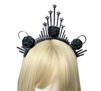 Halos Corona Fasce per capelli in lega di resina Cerchio per capelli in resina Cerchio per capelli per donne ragazze copricapo vintage cerchietto per capelli per trecce fascia