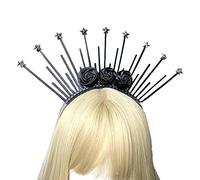 Halos Corona Fasce per capelli in lega di resina Cerchio per capelli in resina Cerchio per capelli per donne ragazze copricapo vintage cerchietto per capelli per trecce fascia