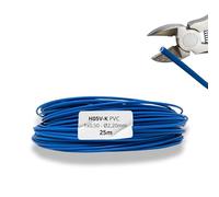 HALOTEC Cavo Elettrico Blu 25 Metri | Filo Unipolare 1x0,50 mm² PVC Resistente | Rame Flessibile H05V-K | Installazione Bassa Tensione | Uso Domestico e Industriale | Progetti Elettrici Versatili