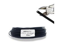 HALOTEC | Cavo Elettrico Flessibile Nero 25m 1x0,75 mm² Rame Isolato PVC H05V-K | Alta Qualità per Uso Industriale e Sicurezza | Installazioni Elettriche Interno/Esterno, Cavo Resistente e Affidabile