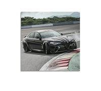 HALOUB Poster per auto sportive Alfa Romeo Giulia Quadrifoglio Quadro decorativo su tela, stampa artistica da parete e decorazione per camera da letto, 50 x 50 cm