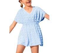 Haloumoning Costume da bagno da ragazza, cover Ups per bambini, copertura da spiaggia, Blu, 12-14 anni