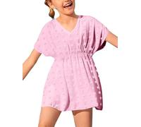 Haloumoning Costume da bagno da ragazza, cover Ups per bambini, copertura da spiaggia, Colore: rosa., 8-10 anni