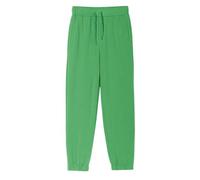 Haloumoning Pantaloni da allenamento per ragazzi, vestibilità normale, per bambini, leggeri, tinta unita, pantaloni casual, per il tempo libero, con elastico in vita e tasche, verde, 9-10 Anni