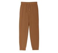 Haloumoning Pantaloni da allenamento per ragazzi vestibilità regolare bambini pantaloni da jogging leggeri tinta unita pantaloni sportivi casual tempo libero con elastico in vita e tasche, marrone, 9