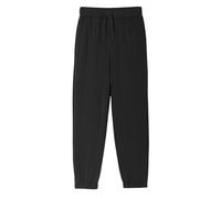 Haloumoning Pantaloni da allenamento per ragazzi vestibilità regolare bambini pantaloni da jogging leggeri tinta unita pantaloni sportivi casual tempo libero con elastico in vita e tasche, Nero , 13