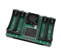 HaloVerde Caricabatterie a 4 alloggiamenti, tester di capacità della batteria DC5V con display LCD per misurare tensione, corrente e resistenza interna