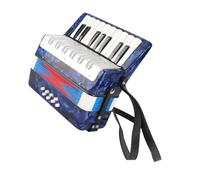 HaloVerde Fisarmonica per bambini a 17 tasti Strumento musicale portatile Fisarmonica per bambini Costruzione in plastica ABS per principianti e studenti di musica