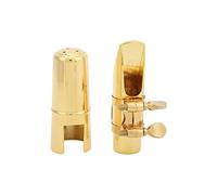 HaloVerde Kit bocchino per sassofono contralto con struttura in metallo per un suono melodioso e un ritmo veloce, include tappo per bocchino e due cuscinetti imbottiti per (No. 6)