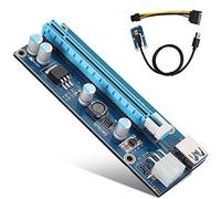 HaloVerde Kit cavi di estensione PCIe per rig GPU, riser alimentato da 1X a 16X con alimentazione PCIE a 6 pin, include cavo SATA e cavo USB 3.0, adattatore per mining scheda video