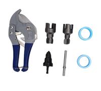 HaloVerde Set filettatura interna esterna per tubi da 1/2 pollice e 3/4 pollice, compatibile con DN15 / DN20, kit completo di strumenti di riparazione tubi con alesatore