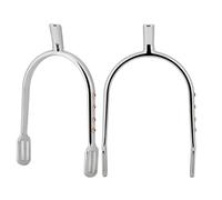 HaloVerde Speroni da Donna con Strass, Un Paio di Speroni Cromati per Ragazza Realizzati in Resistente Lega di Zinco per L'Equitazione Quotidiana e Le attività Equestri (Argento Bianco)