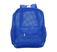 HaloVerde Zaino rete trasparente per la scuola e i viaggi, lo zaino leggero e di grande capacità per l'uso in spiaggia o allo stadio, anche lo zaino trasparente resistente (Blu)
