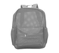 HaloVerde Zaino rete trasparente per la scuola e i viaggi, lo zaino leggero e di grande capacità per l'uso in spiaggia o allo stadio, anche lo zaino trasparente resistente (Grigio)