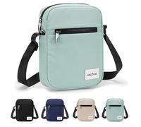 HALOVIE IHIKER3 - Borsa a Tracolla Unisex Antifurto Piccola | Mini Borsello Crossbody Sling Messenger per Uso Quotidiano, Commute, Scuola e Viaggi (3L, verde menta)