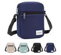 HALOVIE IHIKER3 - Borsa a Tracolla Unisex Antifurto Piccola | Mini Borsello Crossbody Sling Messenger per Uso Quotidiano, Commute, Scuola e Viaggi (3L, blu)