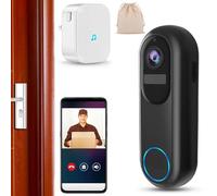 Halovision Doorbell Camera - 2K Wireless Doorbell, Motion Detection DoorbellCamera with 360° View & 120-Day Battery Life, AI Human Detection, Night Vision, Two-Way Talk, IP65 Weatherproof (Black)