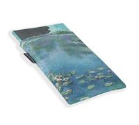 Halta Definizione - Book Cover, Pratica Custodia per Libro Imbottita in Tela Stampata con un'Opera d'Arte di Monet, Ideale per Contenere e Proteggere Libri o Altri Accessori, 19 x 25H cm, Ninfee