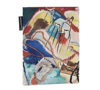 Halta Definizione - Cover Book, Custodia Libro Imbottita in Tessuto Stampato con un'Opera d'Arte di Kandinsky, Ideale per Proteggere Libri o Accessori, 19 x 25H cm, Improvisation