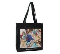 Halta Definizione - Tote Bag, Borsa Tote in Tessuto Stampato con un'Opera d'Arte di Kandinsky, con Tasca Interna, Capiente e Ideale per Contenere Oggetti Personali, 35 x 44H x 15cm, Improvisation