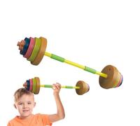 Haltère Jouet Enfant 80.7cm - Ensemble Haltérophilie Réglable | Barre Sport PP 820g | Équipement Entraînement Extérieur | Accessoire Exercice Physique Garçons Filles | Kit Fitness Ludique Évolutif