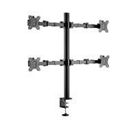 HALTERUNGSPROFI Supporto da tavolo a 4 scomparti per monitor LED e LCD fino a 32 pollici VESA 75 x 75 100 x 100 OFFICE-848Q (4 monitor)