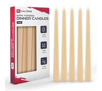 Haltons Candele affusolate per cena - Candelabri lunghi non profumati, 7 ore di combustione, candele coniche bianche, verdi, avorio o rosse - Design elegante per eventi, matrimoni e decorazioni per la