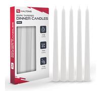 Haltons Candele affusolate per cena - Candelabri lunghi non profumati, 7 ore di combustione, candele coniche bianche, verdi, avorio o rosse - Design elegante per eventi, matrimoni e decorazioni per la