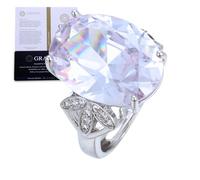 HALUKAKAH Anello Donna Moissanite D10,0ct Argento Sterling 925 Placcato Platino con Certificato,Diamanti da Laboratorio Ovale Vintage a Griffe,per Fidanzamenti,Matrimoni,Compleanni,Misura Regolabile