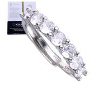 Halukakah Anello Tennis Uomo 1,0 ct Colore D in Moissanite,Lucentezza da Laboratorio in Argento Sterling Placcato Platino,Misura Regolabile,Regalo Elegante per Marito,Fidanzato,Uso Quotidiano o Eventi