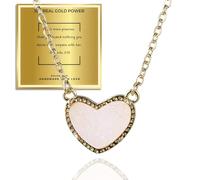 HALUKAKAH Ari Collana con Pendente Opale Iridescente Cuore Placcata in Oro 18k - Gioiello Femminile Elegante,Regalo Artigianale per San Valentino,Anniversari,Uso Quotidiano.Lunghezza Regolabile