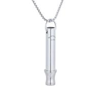 HALUKAKAH Collana per Respirazione 417 Hz Frequenza dell’Amore | Sintonizzazione per Meditazione Consapevole | Fischietto Contro Ansia e Stress | Terapia del Suono e Respiro, Platino