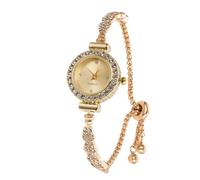 HALUKAKAH Orologio Bambini Brillante con Diamanti - Placcato Oro 18k - Quadrante a Rotondo - Quarzo, Cinturino Regolabile in Acciaio Inox - Adatto a Ragazze e Ragazzi