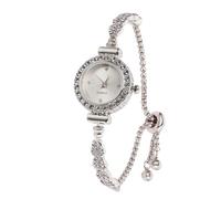 HALUKAKAH Orologio Bambini Brillante con Diamanti - Placcato Platino - Quadrante a Rotondo - Quarzo, Cinturino Regolabile in Acciaio Inox - Adatto a Ragazze e Ragazzi
