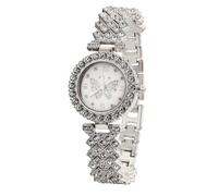 HALUKAKAH Orologio con Diamanti per Ragazze,Adolescenti,Bambine - Placcato in Platino,Quadrante 29mm con Motivo Farfalla,Quarzo Giapponese - Lunghezza 19,5cm - per Compleanni,Feste