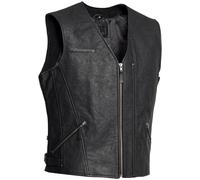 Halvarssons Cut, gilet in pelle S male Nero