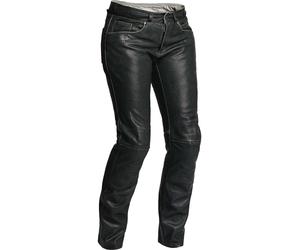 Halvarssons Seth Pantaloni da donna in pelle da moto, nero, taglia 40 per donne