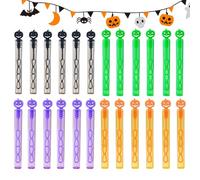 Halween Bubble Wands-Mini tubi a bolle con bacchetta, set da 24 pezzi | di feste di compleanno, giocattoli estivi all'aperto, provviste in aula e vacanze, perfetti per il trucco o il tratta