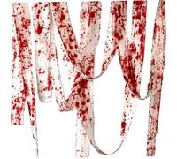 Halween Creepy Cloth 4pcs 196.8 '' e 118.1 '"Tessuto sanguinante Spaventoso con Stampe insanguinate Garza a Strisce per Decorazioni di Halloween