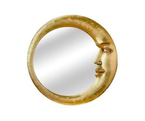 Halween Vanity Mirror - Antique Crescent Style, Artistic Witch Moon Décor, Elegante Accento Vintage, Apparecchio Leggero Compatto | Organizzatore Dello Specchio Vanità Montato A Parete Per Il Dormitor