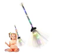 Halween Witch Brooms - 25.59x9.84x1.57 Pollici Di Scopa Mago, Scopa Con Luce A LED, Bastoncini Di Streghe Illuminate | Proppetti Per Feste Di Halloween | Stick Witch Stick Illuminato Per Festa Di Comp