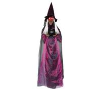 Halween Witch Decor, Figura Da Occhi Urlanti, Occhi Urlanti Che Illuminano L'arredamento Delle Streghe, Arredamento Spettrale Per La Casa, Figura Horror Che Tiene Il Calderone Da 70,87 Pollici Per
