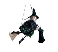 Halween Witch Hat & Broom Set con Accessori per Costumi in Flanella Sacchetti Feste A Tema Accessori Stregoni Multicolori Set