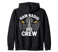 Ham Radio Crew Onde di Segnale Felpa con Cappuccio