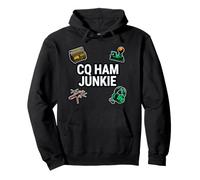 Ham Radio Operator CQ Ham Junkie Amateur Broadcaster Felpa con Cappuccio