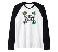 Ham Radio Operator CQ Ham Junkie Amateur Broadcaster Maglia con Maniche Raglan