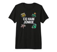 Ham Radio Operator CQ Ham Junkie Amateur Broadcaster Maglietta Premium